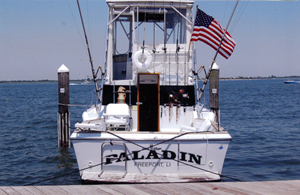 Photo of the boat “Paladin,” owned by Henry Lapham, founder of Paladin Moving Company, originally a Bronx moving company.